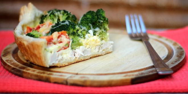 Рецепт пирога с курицей и брокколи
