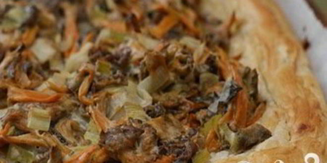 Рецепт пирога с лисичками и картофелем