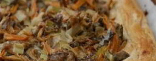 Шаг 5: пирога с лисичками и картофелем