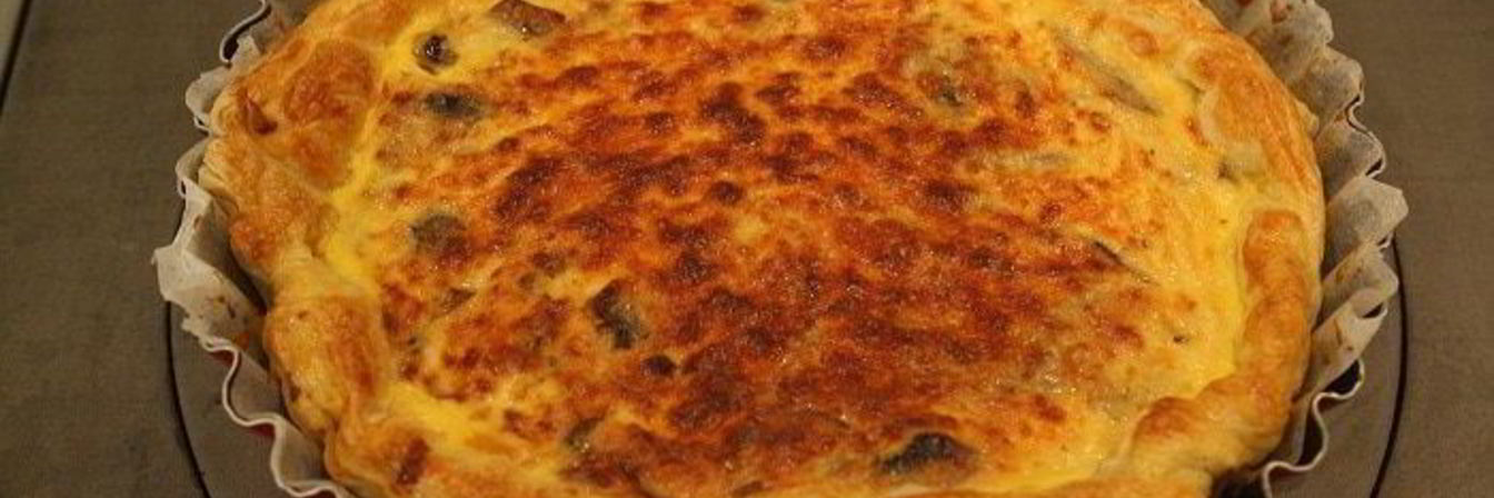 Рецепт Пирога с сыром и грибами