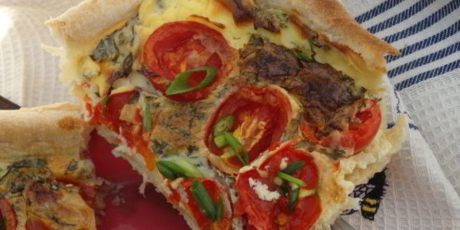 Рецепт пирога с томатами уходящее лето