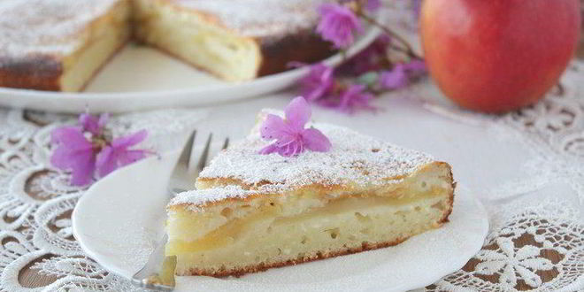 Рецепт пирога с творогом и яблоками