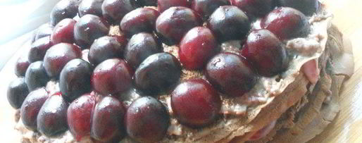 Шаг 3: шоколадного блинного пирога с маскарпоне и черешней