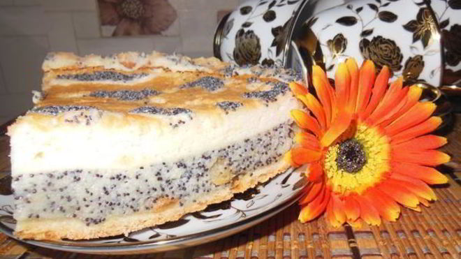 Рецепт Сметанно-макового пирог с суфле