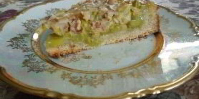 Рецепт ванильного пирога с ревенем в духовке