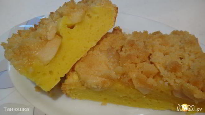 Рецепт Яблочного пирога с карамельной крошкой