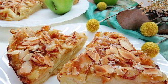 Рецепт яблочного пирога с миндальной корочкой