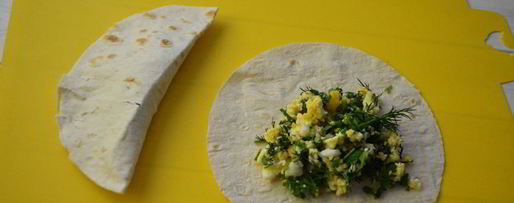 Шаг 3: кутабов из лаваша