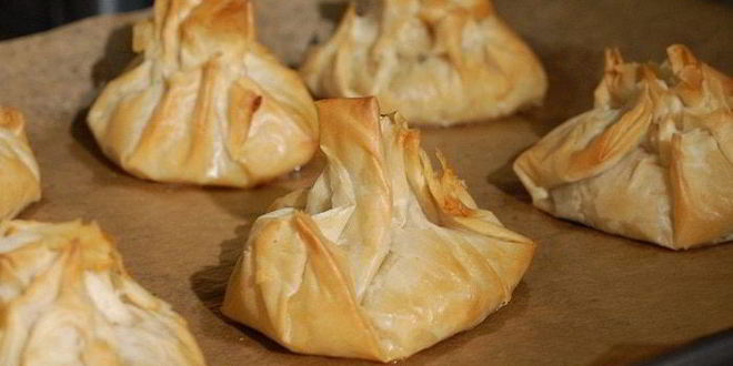 Рецепт пирожков из теста фило с рисом и грибами