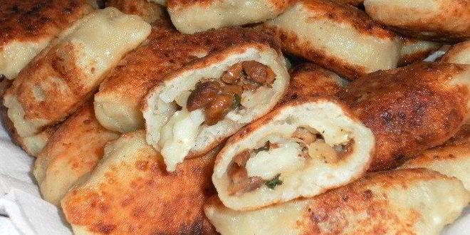 Рецепт пирожков из творожного теста с грибами и камамбером