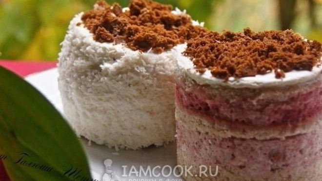 Рецепт Бисквитных пирожных с клубничным кремом