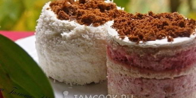 Рецепт бисквитных пирожных с клубничным кремом