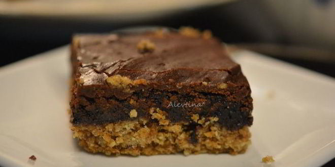 Рецепт брауни пшеничного в шоколадной глазури