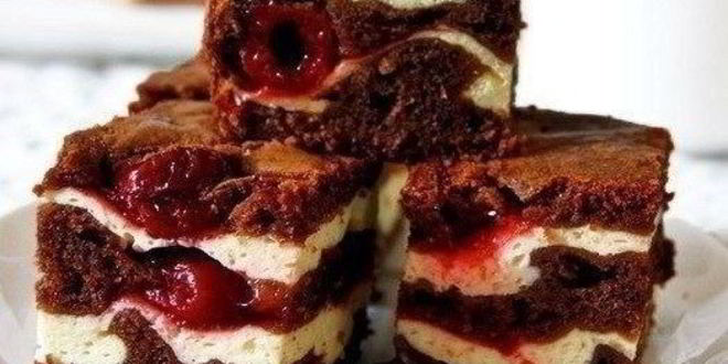 Рецепт брауни с творогом и вишней