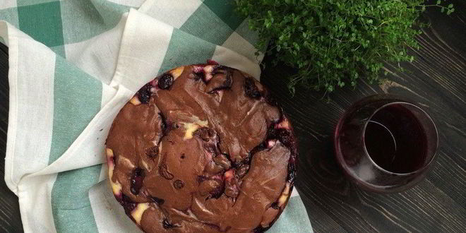 Рецепт брауни с творогом и вишней