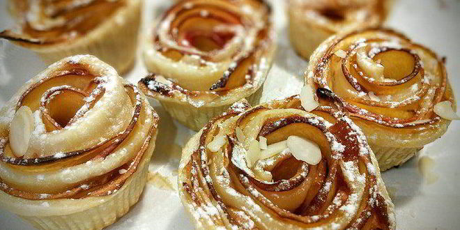 Рецепт пирожного из слоеного теста с нектарином