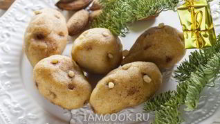 Рецепт Пирожного Картошка из марципана