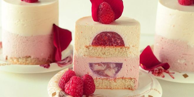 Рецепт пирожного малина и личи