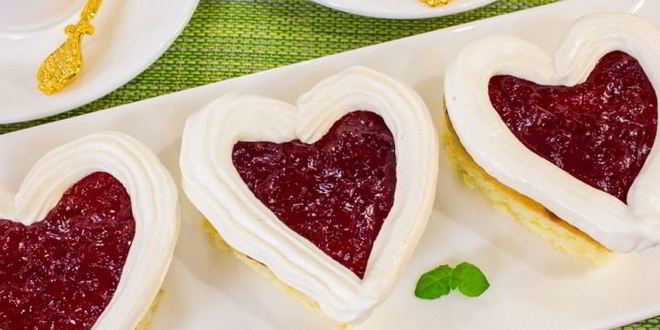 Рецепт пирожного валентинки