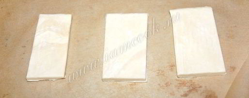 Шаг 2: пирожных из слоеного теста со взбитыми сливками