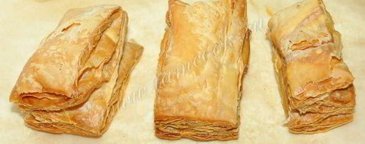 Шаг 3: пирожных из слоеного теста со взбитыми сливками