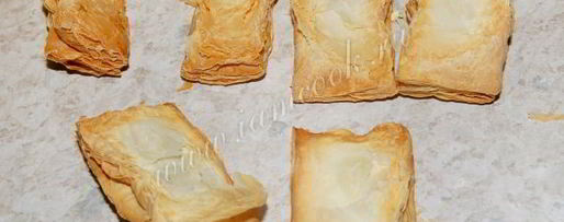 Шаг 4: пирожных из слоеного теста со взбитыми сливками