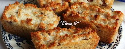 Шаг 7: пирожных с ревенем и кокосом