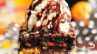 Рецепт Пирожных с шоколадными печеньями и М&М's