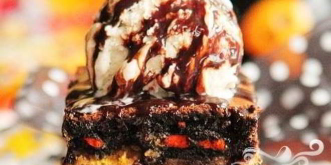 Рецепт пирожных с шоколадными печеньями и m&m's