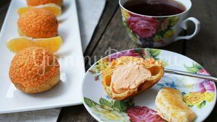 Рецепт Пирожных Шу с апельсиново-творожной начинкой