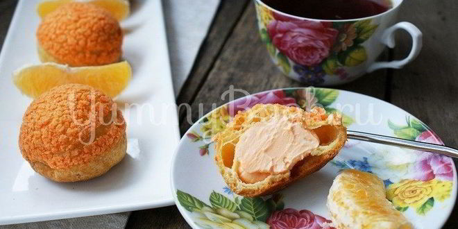 Рецепт пирожных шу с апельсиново-творожной начинкой