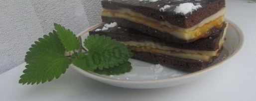 Шаг 11: творожно-шоколадных пирожные из бисквита