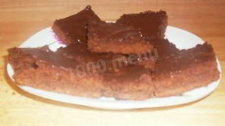 Рецепт Выпечного шоколадного пирожного