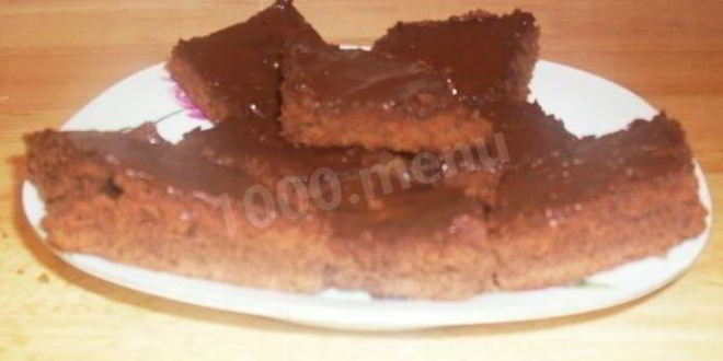 Рецепт выпечного шоколадного пирожного