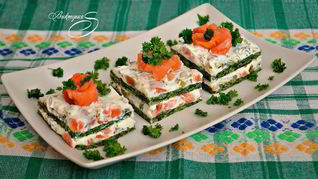 Рецепт Закусочных пирожных из лосося и шпината Семужкин каприз