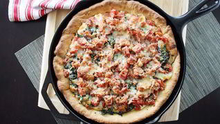 Рецепт пиццы на сковороде