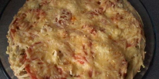 Рецепт легкой пиццы из творожного теста