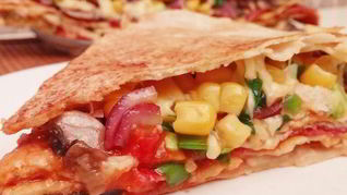 Рецепт Многослойной экспресс-пиццы на сковороде