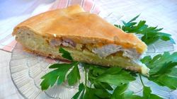 Рецепт Пиццы деревенской с курицей закрытая