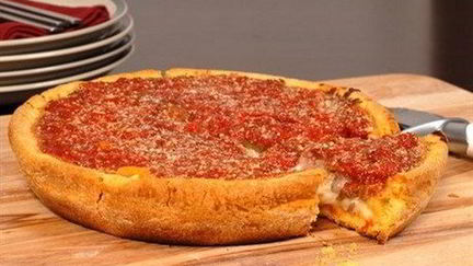 Рецепт Пиццы фаршированной сыром и овощами по-чикагски