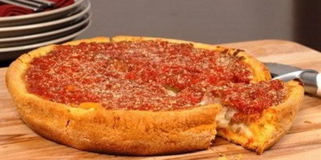 Рецепт пиццы фаршированной сыром и овощами по-чикагски