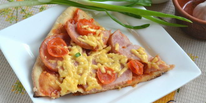 Рецепт пиццы на кефире без дрожжей