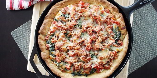 Рецепт пиццы на майонезе на сковороде за 10 минут