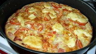 Рецепт Пиццы по-домашнему на кефирном тесте