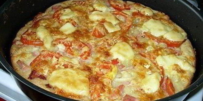 Рецепт пиццы по-домашнему на кефирном тесте