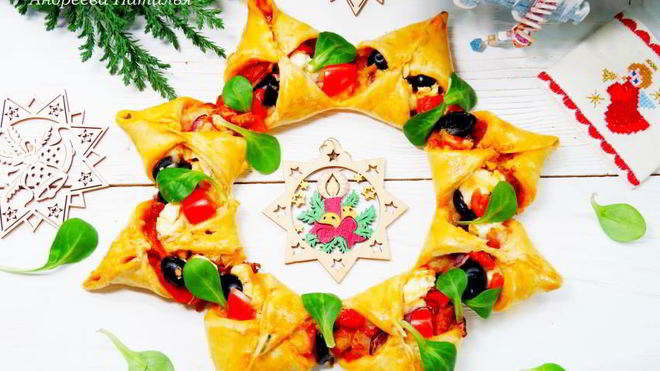 Рецепт Пиццы Рождественский венок