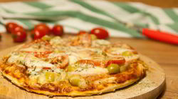 Рецепт Пиццы с фаршем, грибами и моцареллой