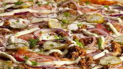 Рецепт Пиццы с грибами и огурцами