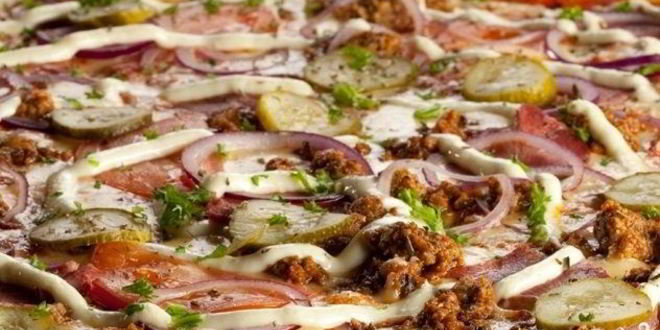 Рецепт пиццы с грибами и огурцами