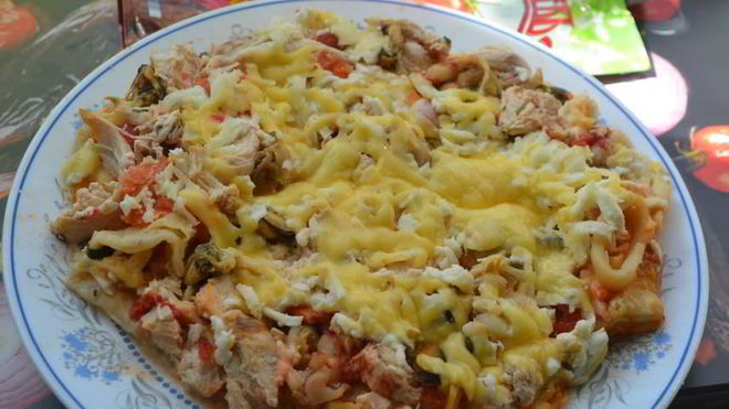 Рецепт Пиццы с морепродуктами